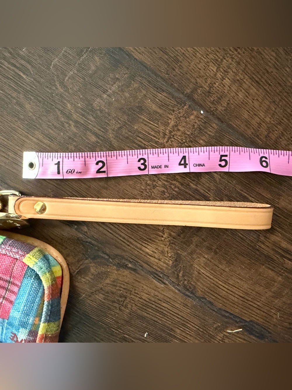 Dooney & Bourke Vintage Y2K Madras Patchwork Wristlet Pouch | Plaid Snap Clutch - Picture 4 of 5